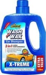 Shield - Xtreme Wash And Wax Car Shampoo With Beads 2L