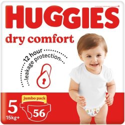 Huggies Dry Comfort Jumbo Disposable Nappies Size 5 2 X 56'S