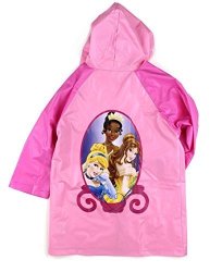 Disney Princess Girls Pink Rain Poncho Raincoat S 2 3