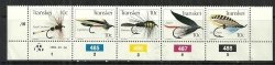 Transkei - 1982 Fishing Flies - 3rd Set Of The Series Strip Of 5 Mnh