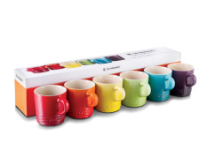 Le Creuset Rainbow Collection Cappuccino Mugs Set Of 6