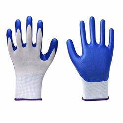 Fulim Work Gloves General Purpose Non-slip Nitrile Coating Safety Gloves  Washable And Reusable Blue 10 Pairs Prices, Shop Deals Online