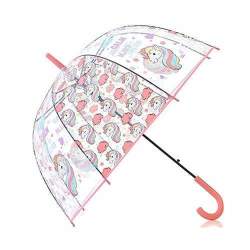 4AKID Clear Unicorn Umbrella - Assorted Colours - Baby Pink