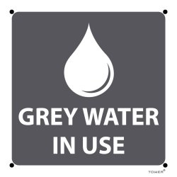 Grey Water In Use Abs Sign - 150 X 150MM
