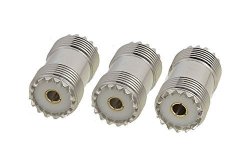 Electroniclink 3PCS S0-239 Uhf Double Female Adapter Coax Connector Plug
