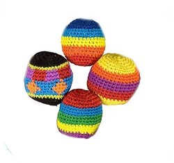 4 Pack Footbags Hacky Balls Party Favor Toy Games For Kids