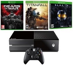 XBOX One 500gb Console + Titanfall + Gears Of War Ultimate Edition + Halo 5 Masterchief Collection