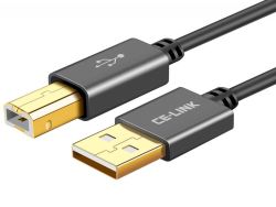 Ce-link USB Printer & Scanner 3M Cable For Hp Canon Epson & Samsung