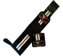 Heavy Duty Knee Wraps - Black And White Stripes