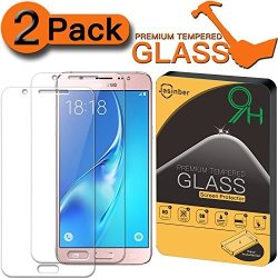 2-PACK Galaxy J7 2016 Screen Protector Jasinber Tempered Glass Screen Protector For Samsung Galaxy J7 2016 Not For 2015 Released With 9H Hardness anti-scratch anti-fingerprint