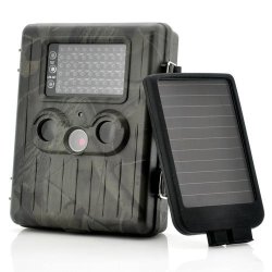 Game Camera With Rechargable Battery + Solar Panel "solartrail" 1080P HD Video