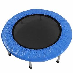 38" MINI Trampoline Band Safe Elastic Exercise Workout With Padding Springs Blue