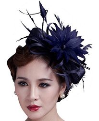 Flower Fascinator Wedding Hair Clip Headpiece Cocktail Party Headwear For Women