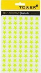 Stars Stickers - Fluorescent Lime 5 Sheets - 420 Stickers