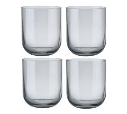 Drinking Tumbler Glasses Tinted In Smoky-grey Fuum Set Of 4