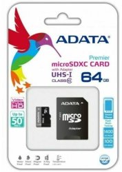 Adata Micro Sdxc 64GB Microsdxc Uhs Class 10 Memory Card