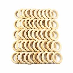 10pcs Wood Rings Wooden Rings for Craft, Ring Pendant and