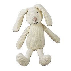 Tag - Knit Bunny Plushie Super Soft And Huggable White 15" Tall