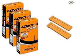 Continental Race 28" 700X20-25C Bicycle Inner Tubes - 42MM Long Presta Valve Pack Of 3 W 2 Conti Tire Levers
