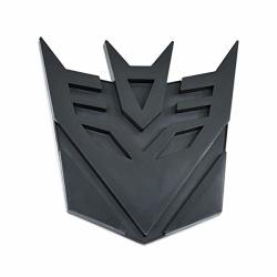 Transformer Decepticon Black Finish Auto Emblem - 5" Tall