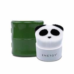 Energy Kabuki Foundation Brush Panda Flat Synthetic Makeup Brushes For Liquid Bb Cream Powder Cosmetics Blending Buffing Beauty Tools With Travel Case Cute Gift