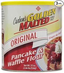 Golden Malted Pancake & Waffle Flour Original 33-OUNCE Cans Pack Of 3