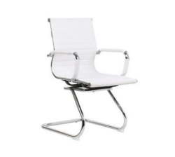 Eames Wallstreet Visitor Pu Leather Chair White
