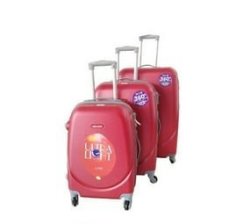3 Piece Lightweight Luggage Set - Red