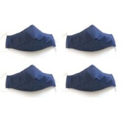 STINGRAY Triple Layer Personal Care Face Mask - Blue Denim Pack Of 4