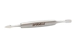Probelle Double Sided 2-IN-1 Cuticle Pusher And Cleaner Stainless Steel Manicure Tool 0.3 Ounce