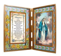 Picture Frame Glass Plaque - Miraculous Medal - Our Lady Of Grace