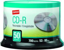 Staples 50 PACK 700MB Cd-r Spindle
