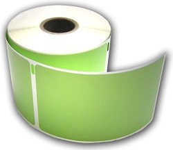 6 Rolls Green Dymo 30256 Compatible Large Shipping Labels 2 5 16 X 4 300 Per Roll