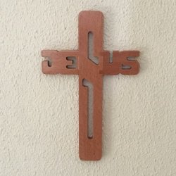 Nazareth Christian Gift- Wooden Cross Wall Decorative Article Inset Jesus Pattern
