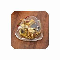 Transparent Acrylic Music Box Gold Wind Up Music Boxes Gift Castle In The Sky Happy Birthday Creative Gift Home Decor 02