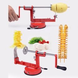 Manual Stainless Steel Twist Potato Slicer Carrot Fruit Spiral French Fry Cutter