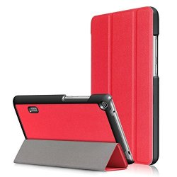 Kepuch Custer Case For Huawei Mediapad T3 7.0 Wifi Ultra-thin Pu-leather Hard Shell Cover For Huawei Mediapad T3 7.0 Wifi - Red