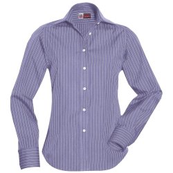 Ladies Long Sleeve Pittsburgh Striped Shirt - Blue