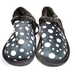 USB Electric Warming Slippers Grey 7-7.5 Dotted