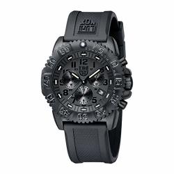 Luminox Watches Men - Navy Seals Colormark Chronograph Black Out XS.3081.BO 3080 Series - 200 Meter Water Resistant Hardened Mineral Glas Luminous