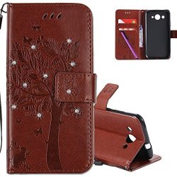 Hmtech Huawei Y5 Lite 2017 Case 3D Crystal Embossed Love Tree Cat Butterfly Handmade Shine Pu Flip Stand Card Holders Wallet Cover For Huawei
