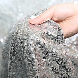 Partydelight 1 Yards 3 Feet Sequin Fabric By The Yard Sequin Fabric Tablecloth Linen Sequin Tablecloth Table Runner Silver