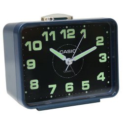 Casio TQ-218-2 Table Top Travel Alarm Clock Blue