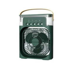 Desktop Electric Fan Portable Air Conditioner Household Small Air Cooler Green
