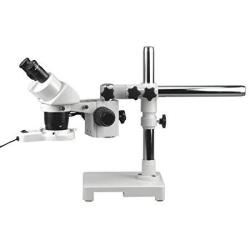 AmScope SW-3T24Z Trinocular Stereo Microscope WH10X Eyepieces 20X 40X 80X Magnification 2X 4X Objective Single-arm Boom Stand Includes 2.0X Barlow Lens