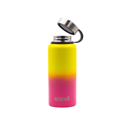 Yellow And Pink Stainless Steel Hot And Cold Flask - Stainless Steel Lid - 540ML