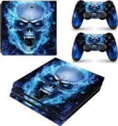 Decal Skin For PS4 Pro: Blue Skull