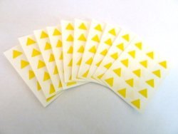 Minilabel 150 Labels 10MM Triangle Colour Code Stickers Yellow