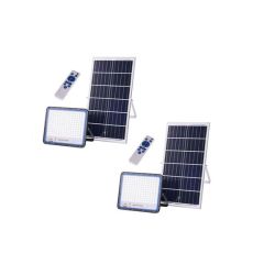 2 Set 600W Solar Powered LED Floodlight With Panel And Remote JT-BS-600W-TF