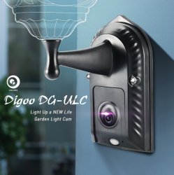 Digoo Dg-ulc Gardening Flood Light Camera Wifi H.265 HD 1080P 2.4MM 120WIDE Angle Lens Pir Sensor